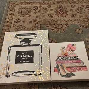 Chanel Black and Gold Decor Accents